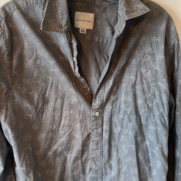 Button down dress shirt grey size large - Picture 5 of 9